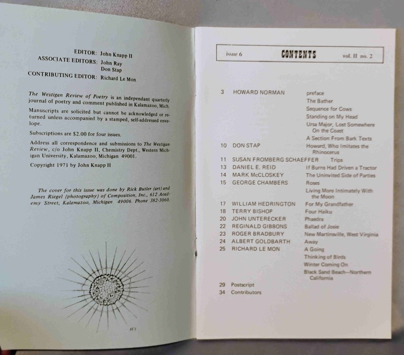 2 westigan review of Poetry 1971 John Knapp II Western Michigan Kalamazoo Vol II gallery