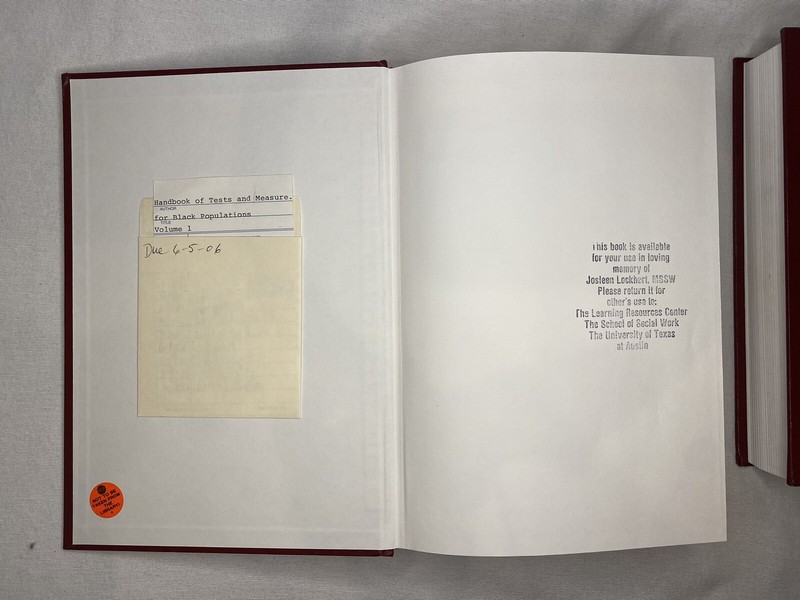Handbook of Tests and Measurements for Black Populations Volume 1 & 2 Set 1996 gallery