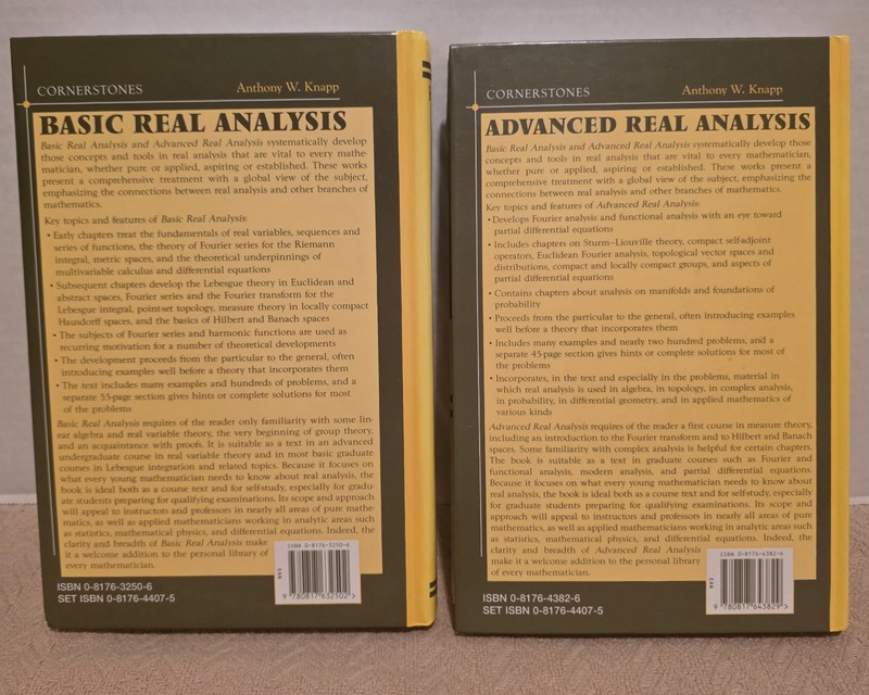 Cornerstones Basic/Advanced Real Analysis 2 Vol Set - 2005, HC gallery