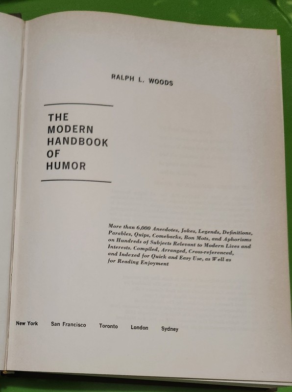 The Modern Handbook of Humor 600 PAGES - MORE THAN 6,000 JOKES HC, 1967 gallery