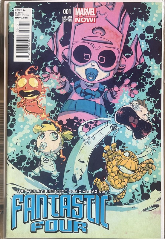 FANTASTIC FOUR #1, VOLUME 4 – SKOTTIE YOUNG BABY VARIANT – MARVEL COMIC 2012