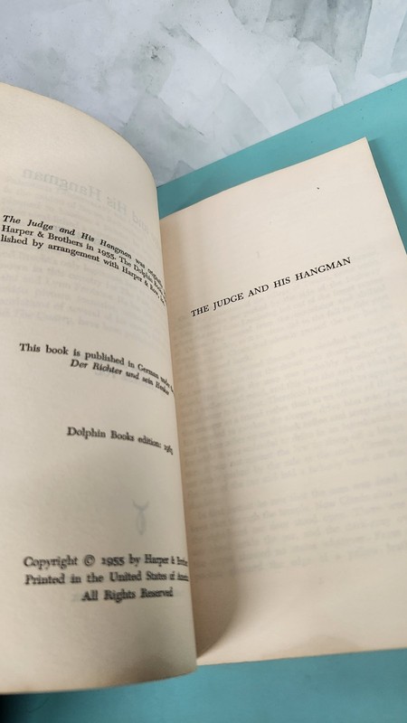 1963 Paperback Friedrich Durrenmatt THE JUDGE AND HIS HANGMAN gallery