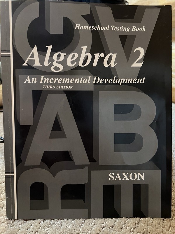 Saxon Algebra 2: Homeschool Testing Book