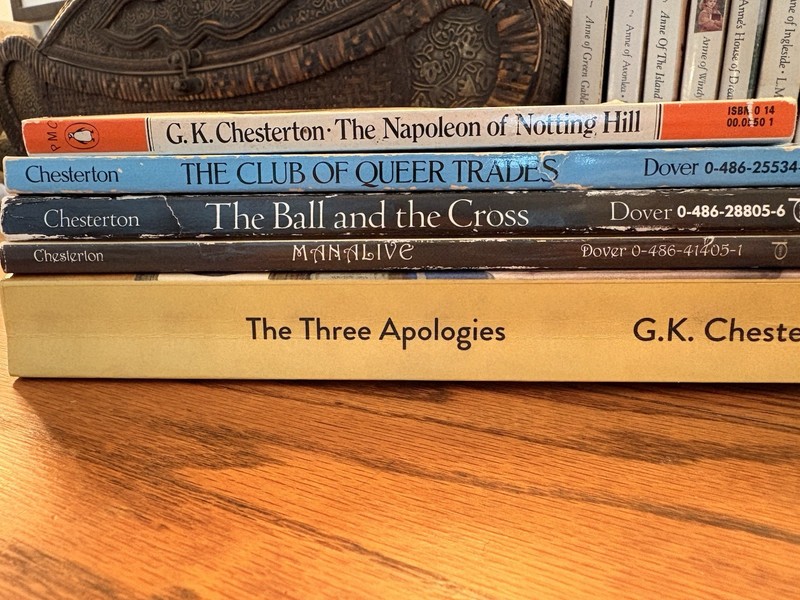 G. K. Chesterton Book Lot, 5 Books Paperbacks Annotated By Previous Owner