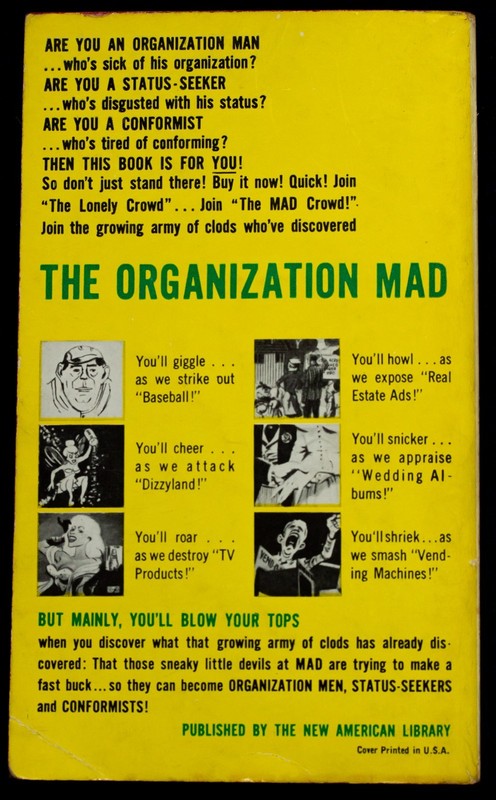 MAD Book: THE ORGANIZATION MAD. Used. In good condition. Ref: S1795. gallery