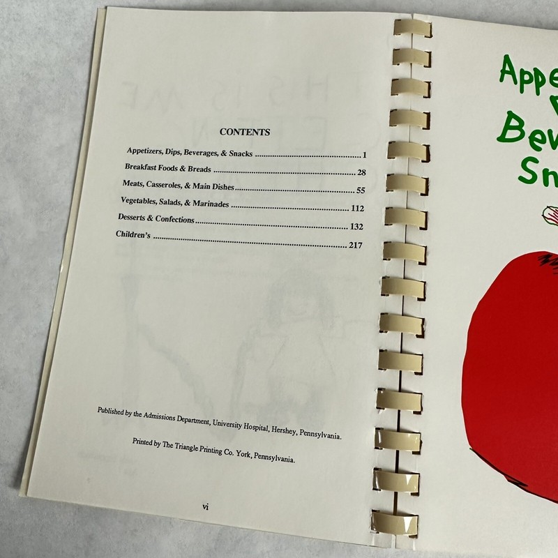 Vintage 1992 Penn State Children's Hospital HMC Employee Recipe Cookbook gallery