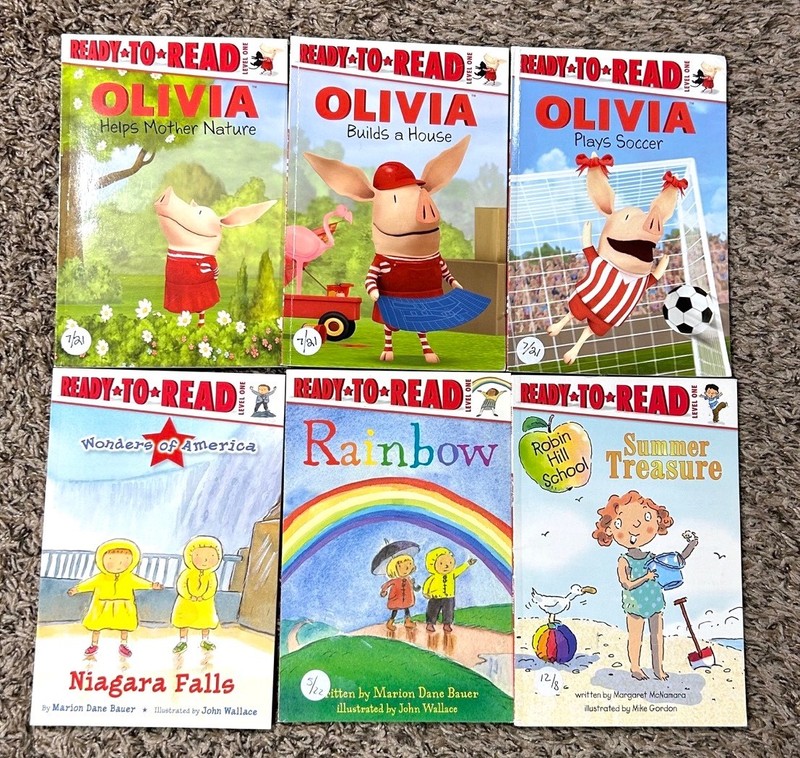 Ready to Read Level 1 : Olivia, Rainbow, Niagara Falls Paperback Books Lot of 6