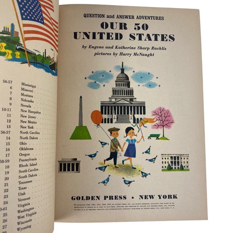 Vtg Homeschool Classroom Bundle 50 United States and Capitols Books gallery