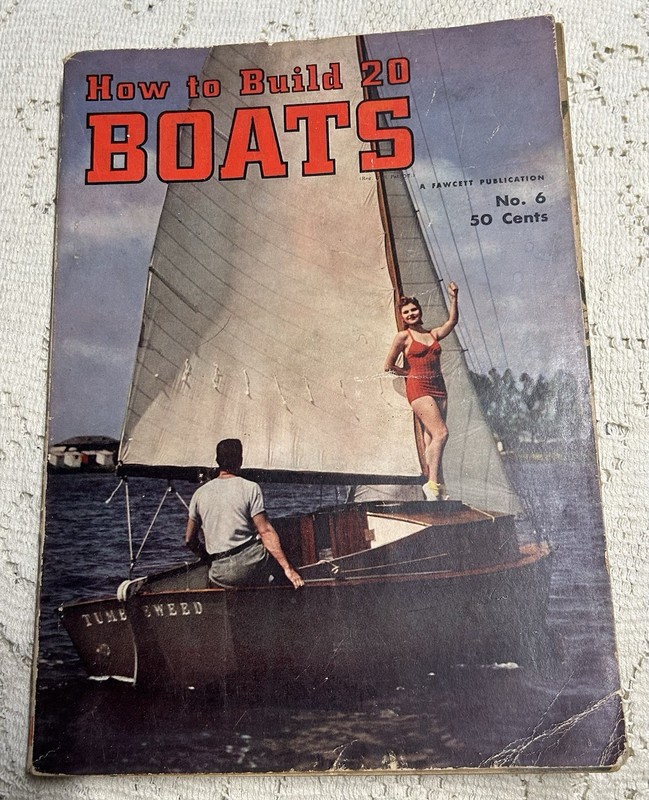 Vintage 1940 Softcover Book How To Build 20 Boats #6 Fawcett Publications