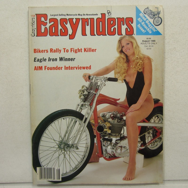 Easyriders Magazine Aug 1986 #158 Biker Rally, AIM Founder, Eagle Iron Winner