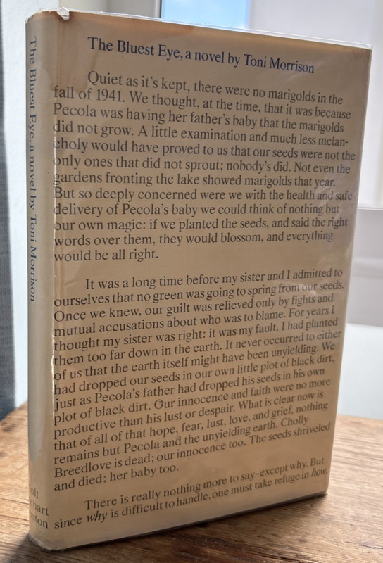 Toni Morrison The Bluest Eye Ex-Library True First Edition 1970