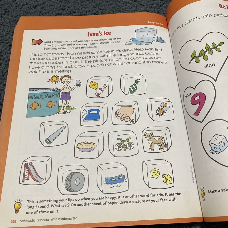 Scholastic - Kindergarten Workbook with 48 Motivation , Stickers,new, 392 Pages gallery