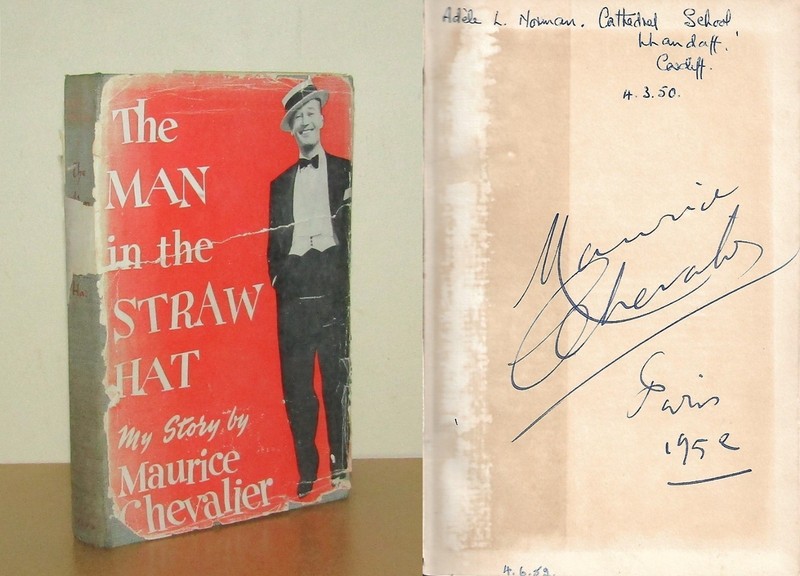 Maurice Chevalier – The Man in the Straw Hat – Signed – 1st/1st First Edition DJ