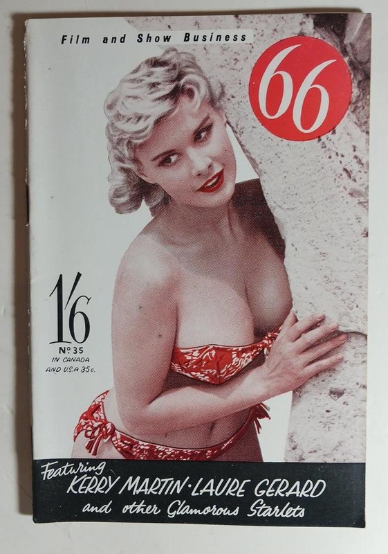 66 MAGAZINE UK #35 SEPT 1958 LAURE GERARD TOPSY BRENDA CRABTREE INGA BERGEN
