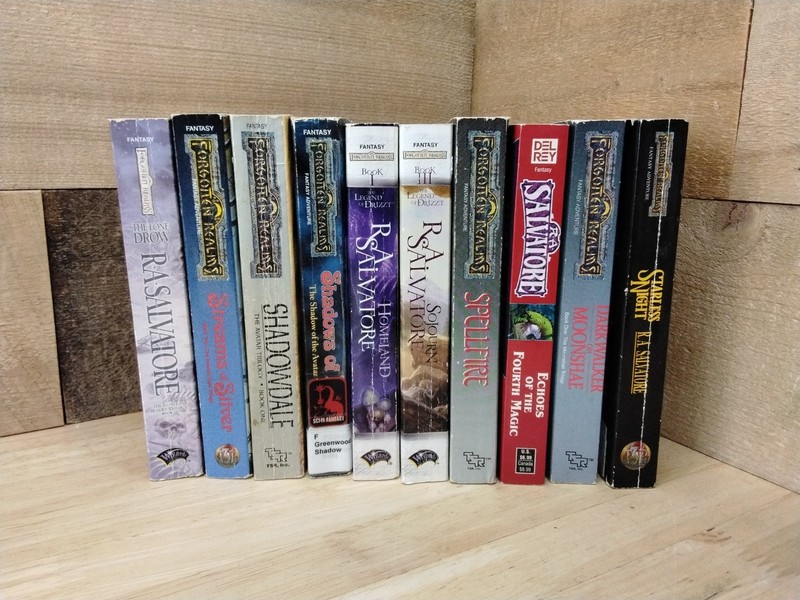 Forgotten Realms Lot Of 10 Paperback Books R.A. Salvatore