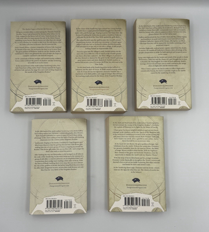 5 D&D PB Books - The Sundering: God Born, Adversary, Reaver , Sentinel, Herald gallery