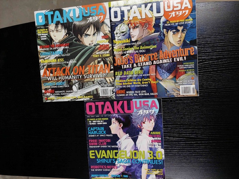 Otaku USA 2014 lot of 3: February / April / August