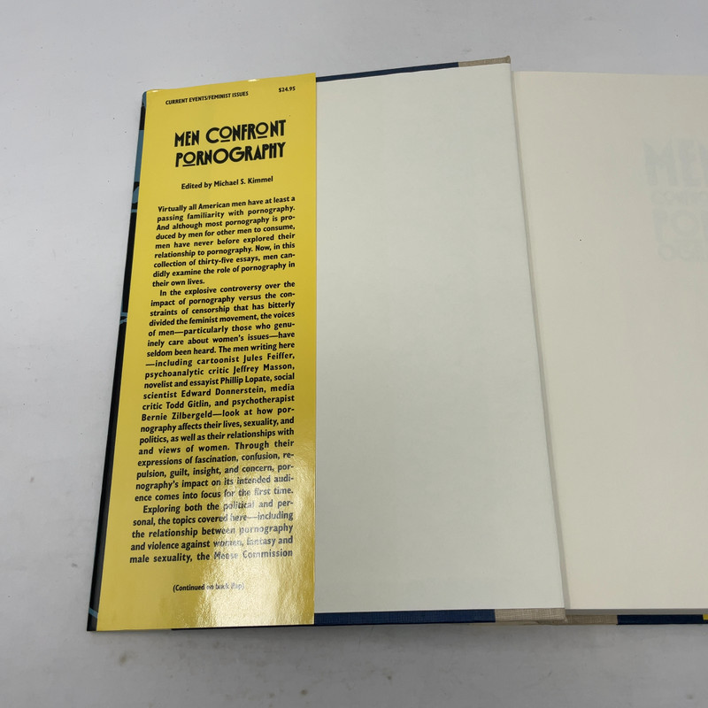 Men Confront Pornography by Michael S. Kimmel HC First Edition Like New 1990 gallery
