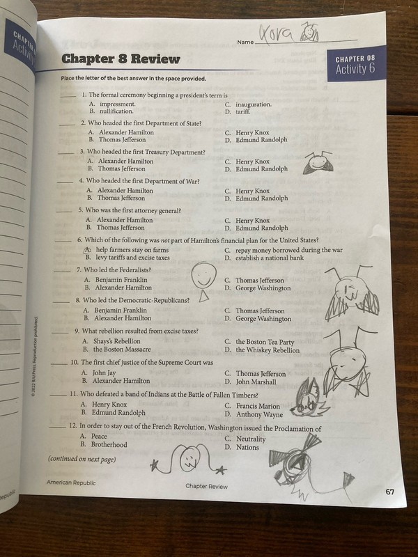 BJU Press American Republic Activities. Almost Blank! Student 8th Gr. Fifth Ed. gallery