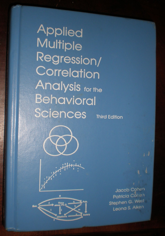 Applied Multiple Regression/Correlation Analysis for the Behavioral Sciences by