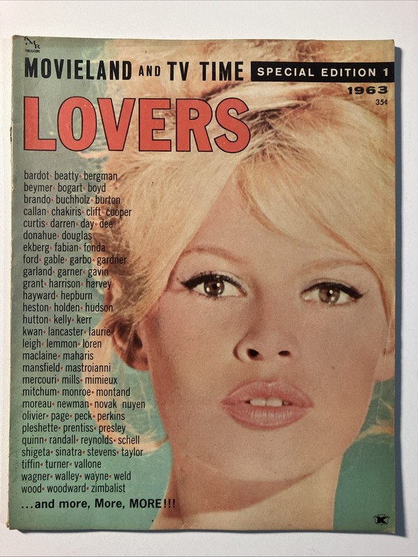 Movieland & TV Time Magazine #1 Lovers Special Edition Marilyn Monroe B Bardot +