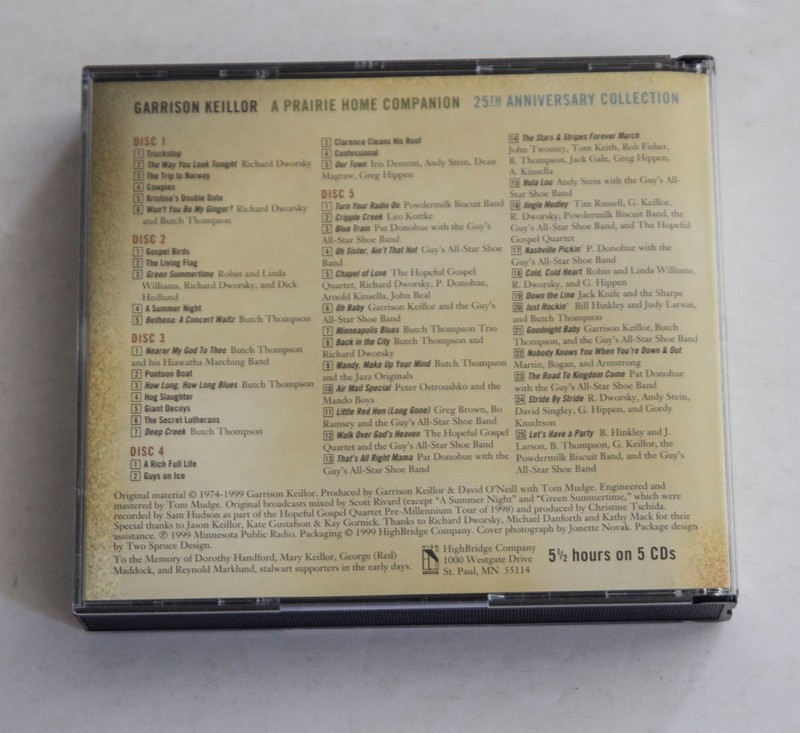 Garrison Keillor-A Prairie Home Companion-25th Anniversary-5 CD Set-VG gallery