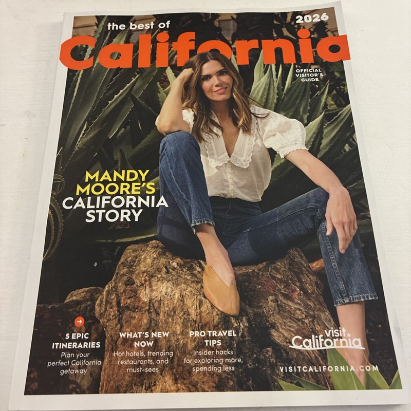 The Best of California Visitors Guide Magazine Mandy Moore Cover 2025 FREE SHIP