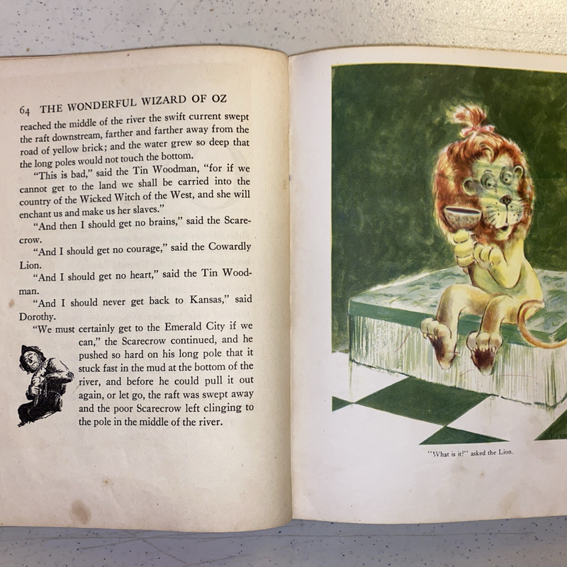 1944 The New Wizard of Oz by L. Frank Baum - Bobbs Merrill Illustrated HC Book gallery