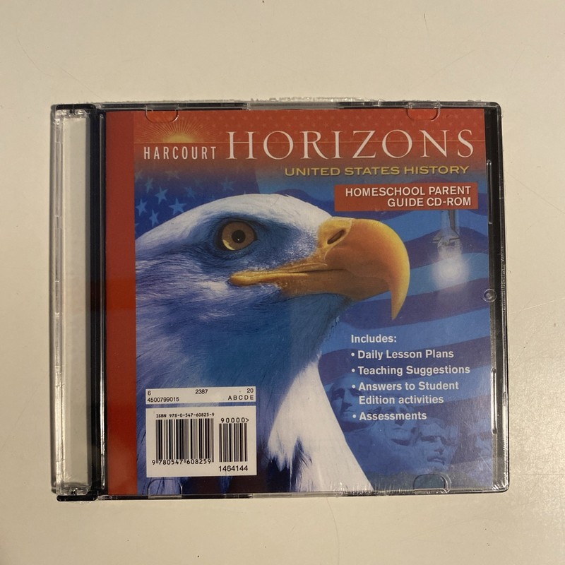 Harcourt Horizons United States History Homeschool Parent Guide CD-ROM (SEALED)