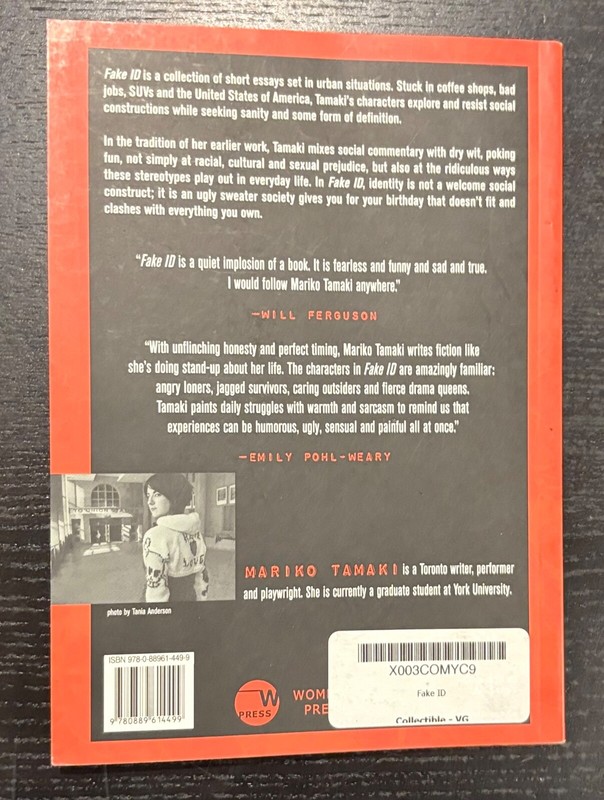 MARIKO TAMAKI - FAKE ID - 1ST ED,. - 2005 - WOMEN'S PRESS - WRAPS - VERY CLEAN. gallery