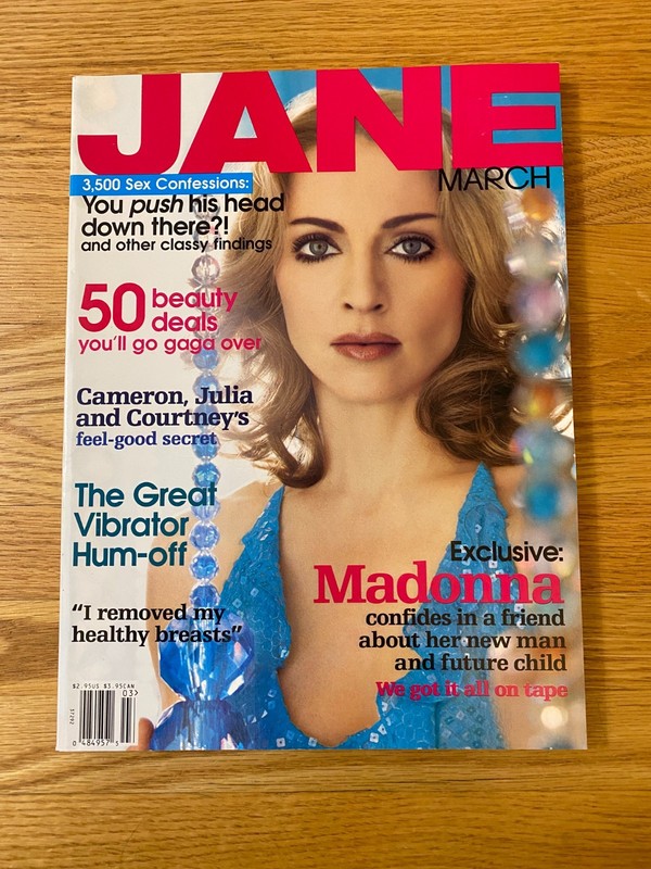 Jane Magazine March 2000 Madonna Cover Y2K Fashion Style Health Beauty Photos