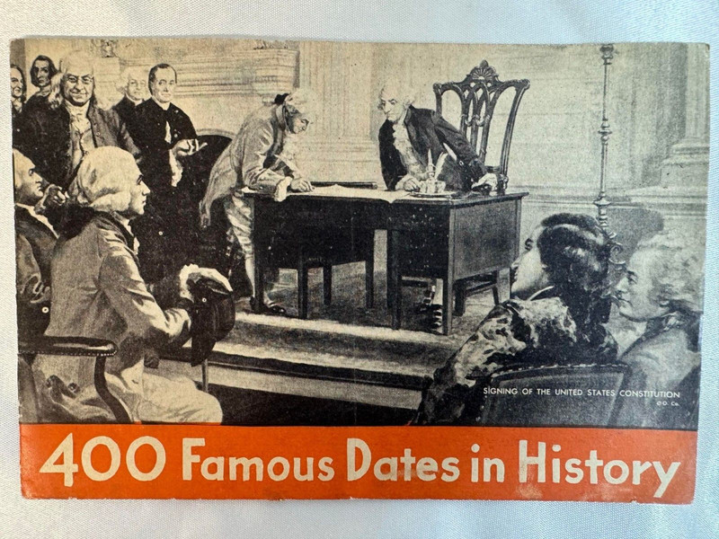 400 Famous Dates in History Paper Booklet 17 Pages