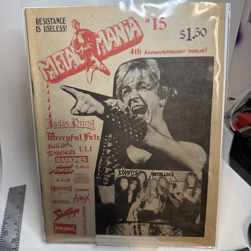 Vintage 80s METAL MANIA #15 Rare In Excellent Condition! Bagged N Boarded!!
