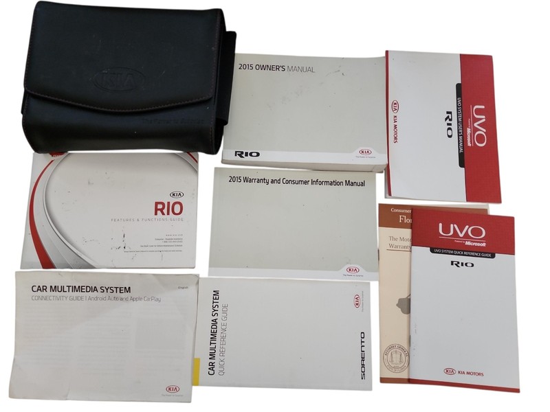 2015 Kia Rio Owners Manual Guide Book Set OEM With Case
