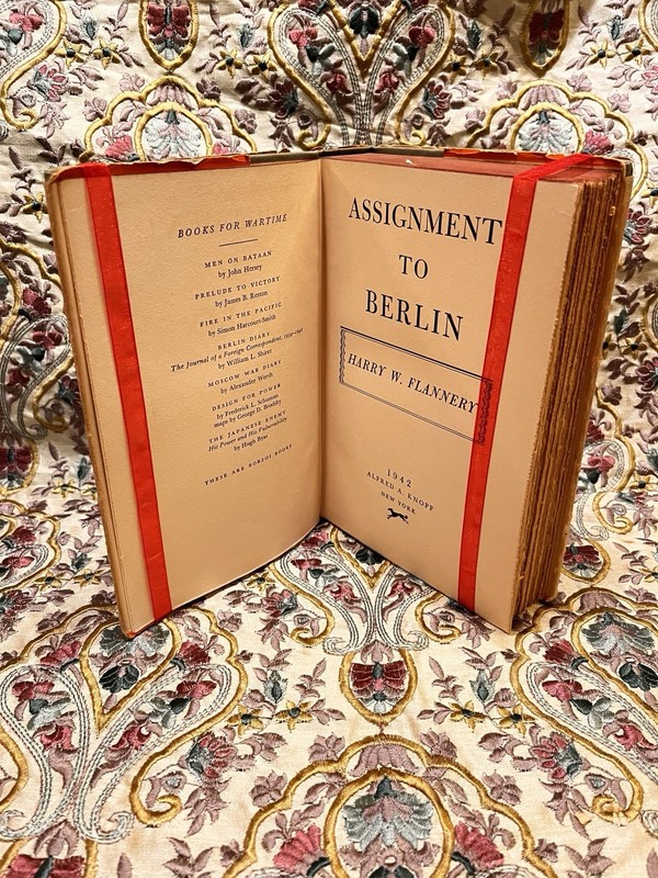 Assignment to Berlin by Harry W. Flannery Hardcover 1942 WWII Dust Jacket gallery