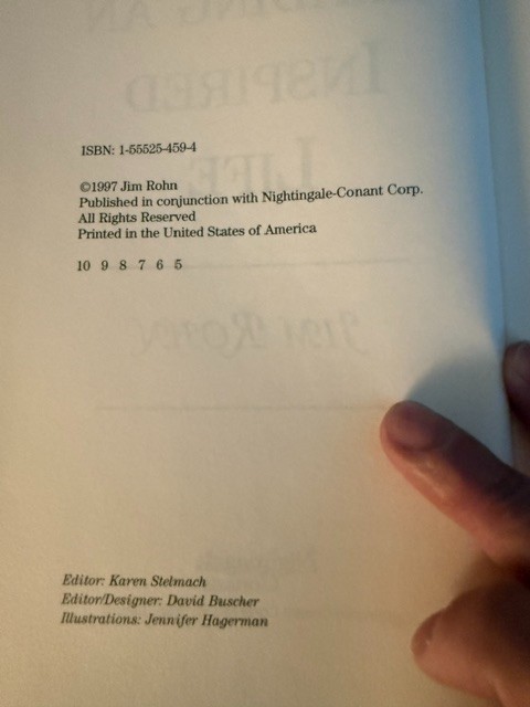 Leading an Inspired Life Jim Rohn (Nightingale-Conant 1997) HC in Slipcase MINT1 gallery