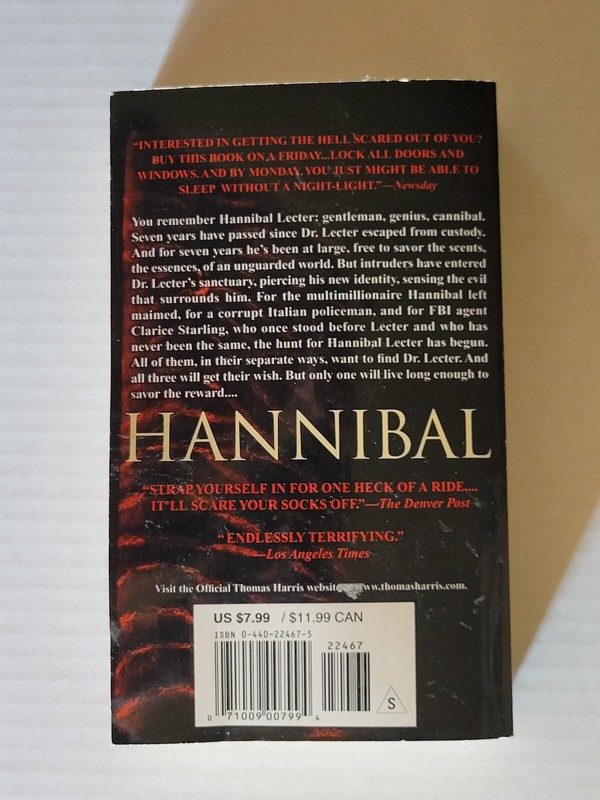 Hannibal 1st Print Dell Paperback 0440224675 Thomas Harris Horror Thriller gallery