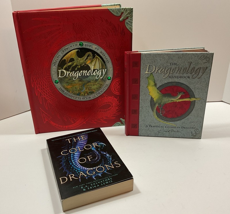 Dragonology Dr Ernest Drake R A Salvatore Lot of 3 Hardcover and Paperback