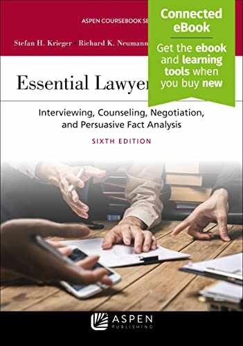 Essential Lawyering Skills: – Paperback, by Krieger Stefan H.; – Acceptable