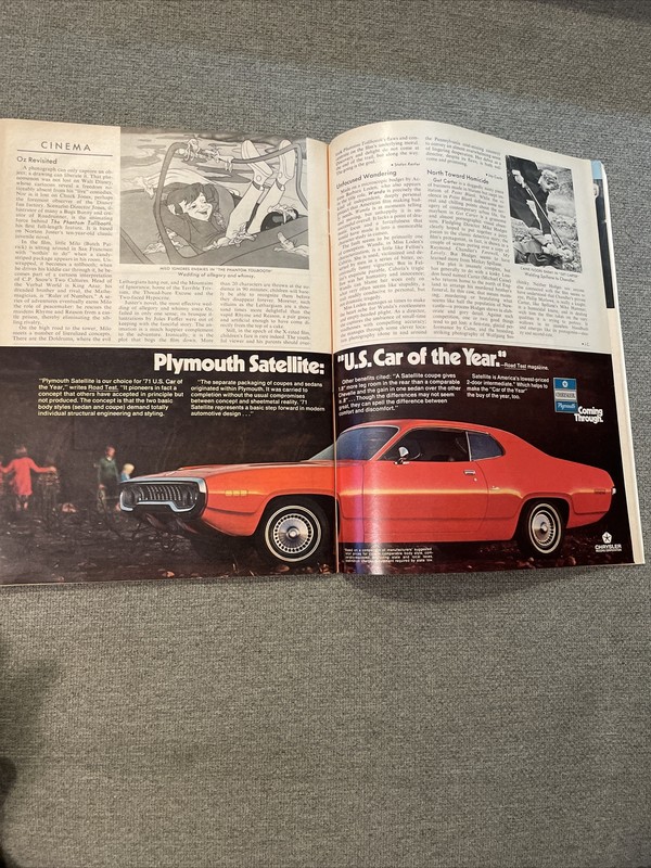 Time Magazine 1971 w/Car Ads-Lincoln Cont Town Car 2page, Plymouth Satellite 2p+ gallery
