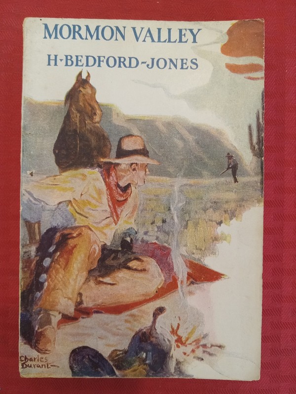 MORMON VALLEY H. Bedford-Jones 1st PB 1924 Western pulp Durant cover VG RARE