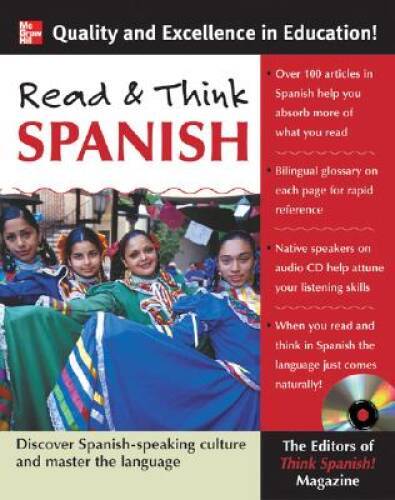 Read and Think Spanish (Book +1 Audio CD) – Paperback – VERY GOOD