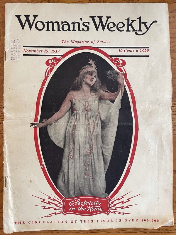 Vintage Women’s Weekly Magazine November 29, 1919 Edition – 17 Pages