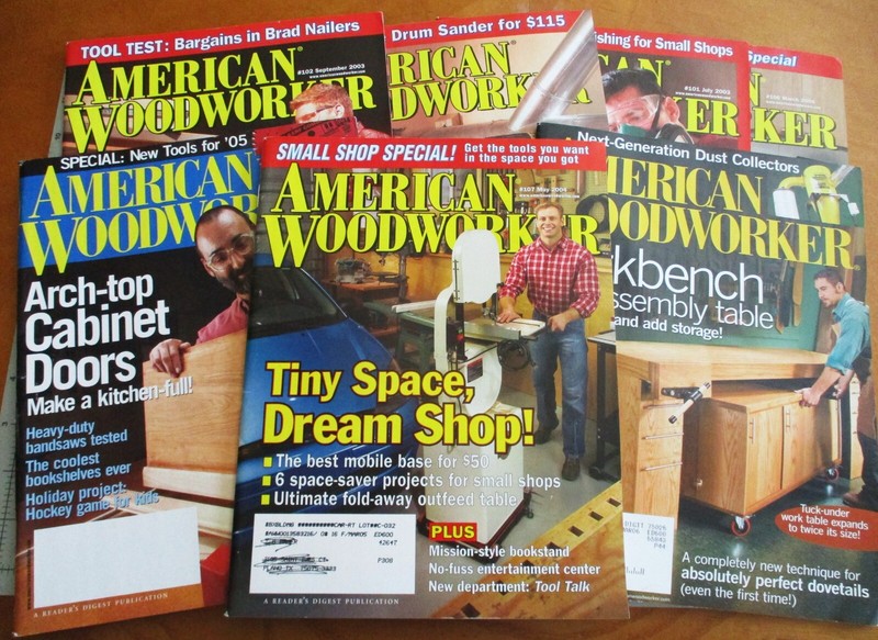 American Woodworker Magazines year 2003, 2004, 2006 Lot of 7