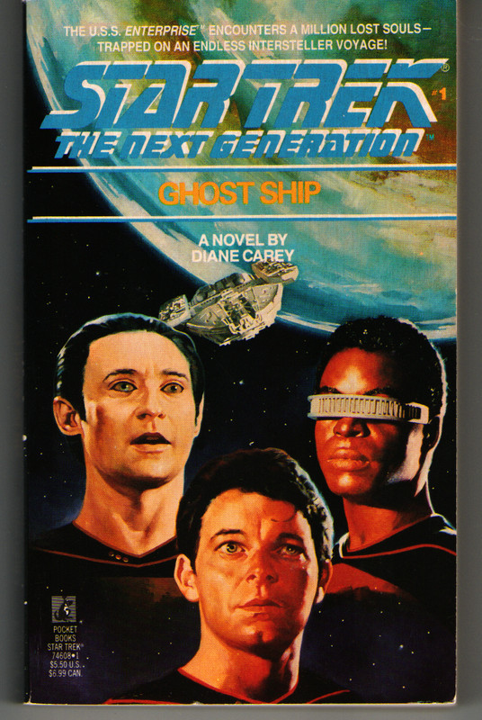 STAR TREK THE NEXT GENERATION GHOST SHIP PAPERBACK (1991) PICARD RIKER WORF TNG