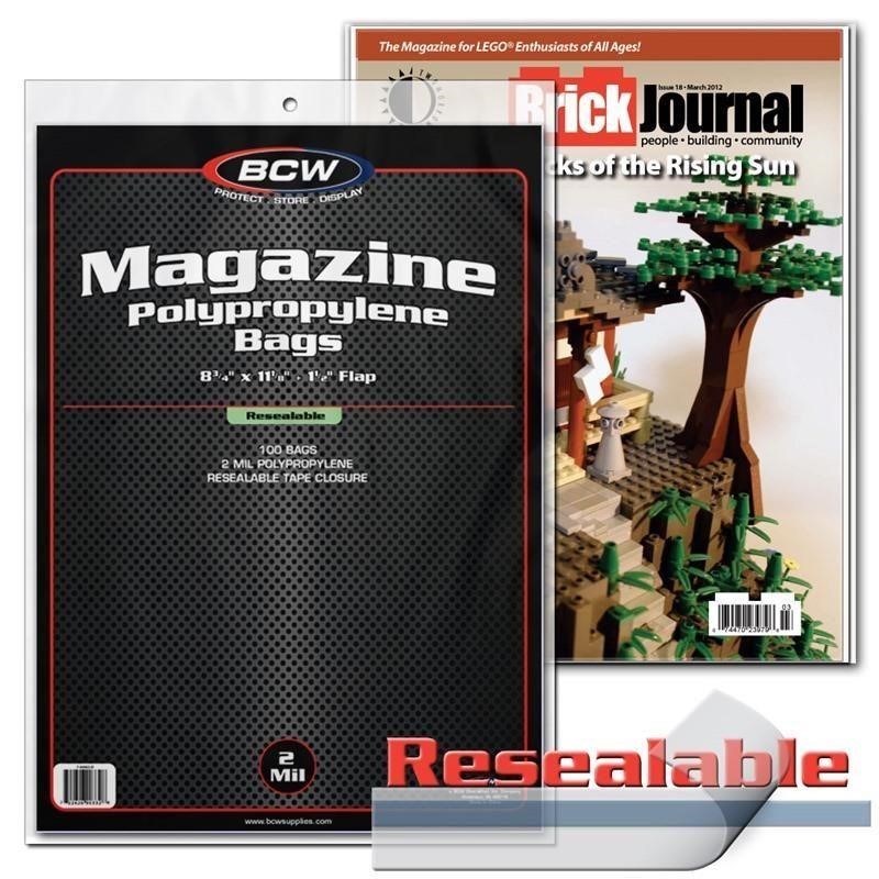 200 BCW Resealable Magazine Protection Bags & Boards Long Term Storage Sleeves gallery