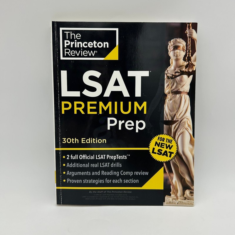 LSAT PREMIUM Prep The Princeton Review 2024 30th Edition Study Guide Law School
