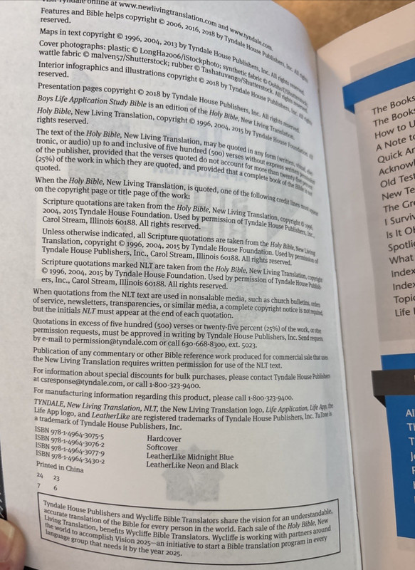 Boys Life Application Study Bible NLT Glow in Dark Teen Youth Edition Tyndale gallery