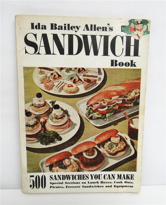 Ida Bailey Allen’s SANDWiCH Cook Book c.1955 Fawcett Publications Softcover pb