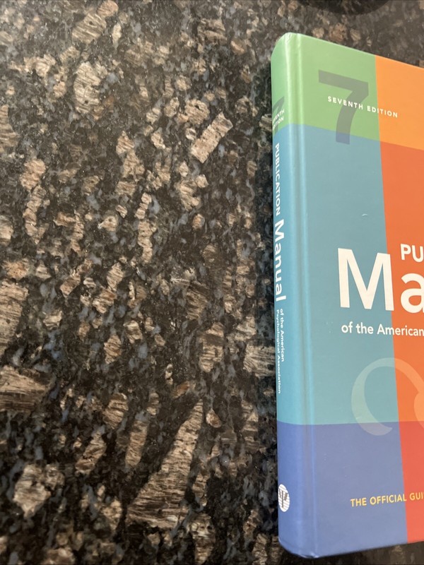 Publication Manual OFFICIAL 7th Edition of the American Psychological HB Book gallery